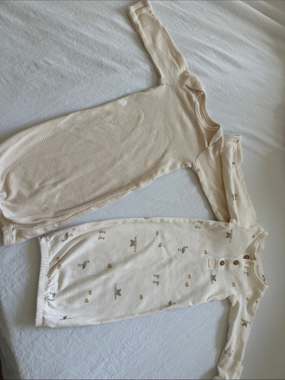 Brand New -Carter's Neutral Beige & Cream Sleep Gowns Set